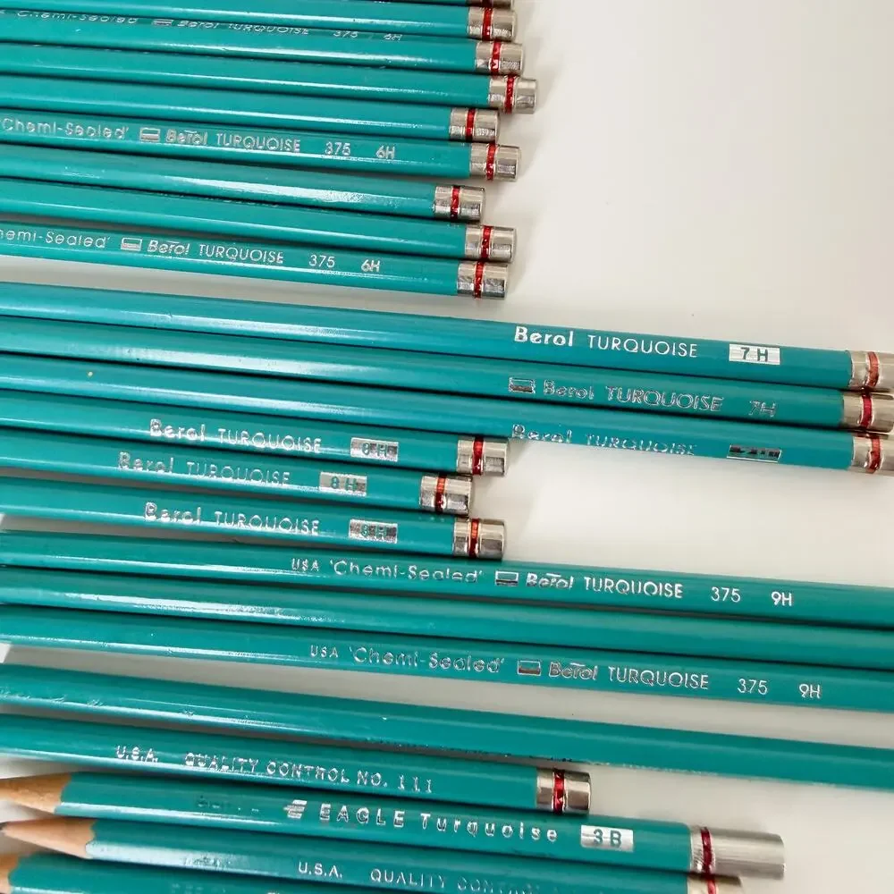 Lot of 39 Berol Turquoise Drafting Pencils